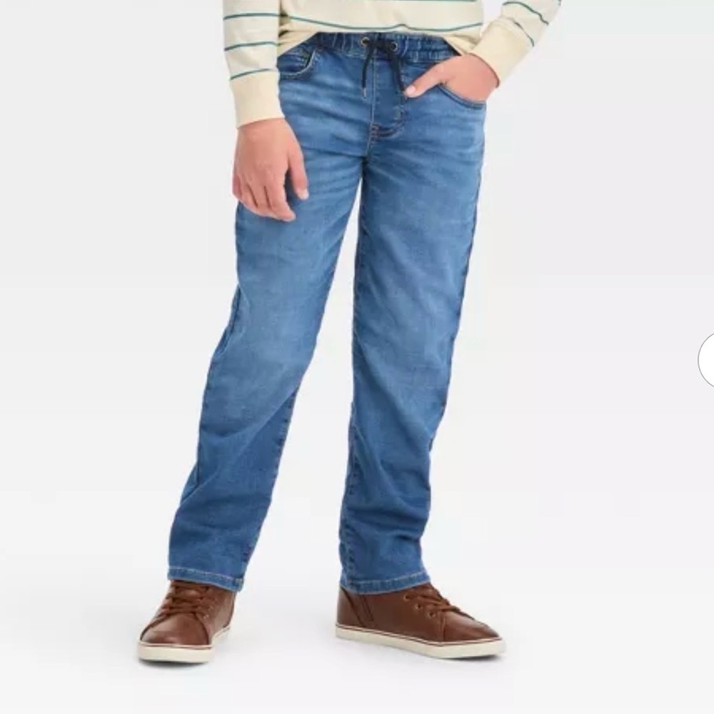 Cat & Jack Boy's Straight Pull on Jeans